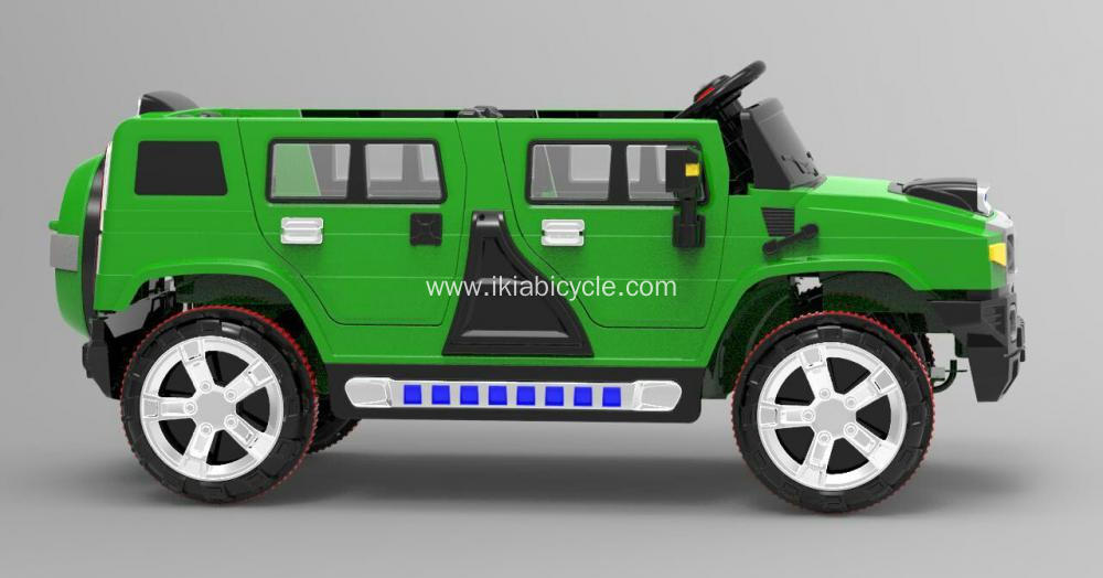 coche eléctrico cor verde paseo en coche